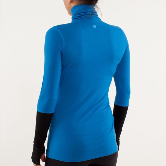 Lululemon St Moritz Jersey *Merino Wool Beaming Blue / Black seamless sweater